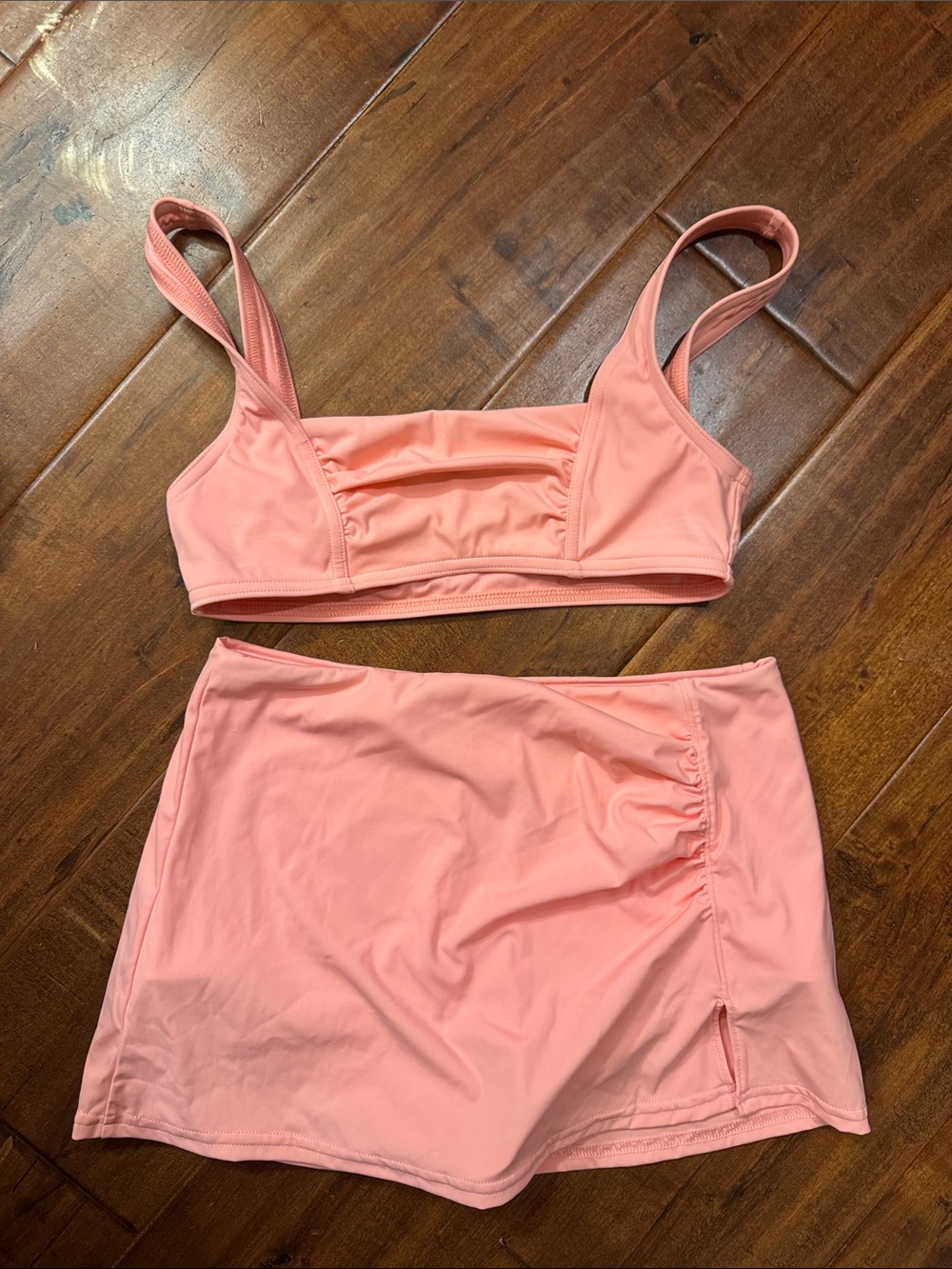 STAUD Peach-Pink Two-Piece Swim Set